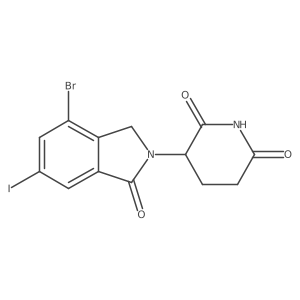 3-(4-Bromo-6-iodo-1-oxo-isoindolin-2-yl)piperidine-2,6-dione结构式