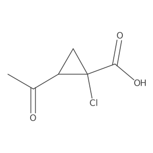 2-Acetyl-1-chlorocyclopropane-1-carboxylic acid Structure