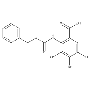 2-{[(Benzyloxy)carbonyl]amino}-4-bromo-3,5-dichlorobenzoic acid结构式