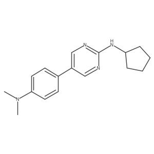 N-cyclopentyl-5-[4-(dimethylamino)phenyl]pyrimidin-2-amine结构式