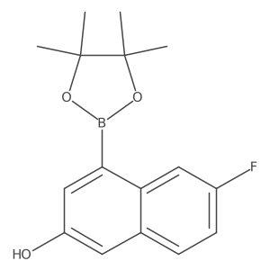 6-Fluoro-4-(4,4,5,5-tetramethyl-1,3,2-dioxaborolan-2-yl)naphthalen-2-ol Structure
