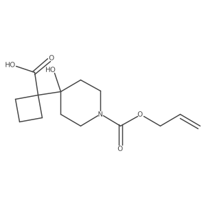 1-{4-Hydroxy-1-[(prop-2-en-1-yloxy)carbonyl]piperidin-4-yl}cyclobutane-1-carboxylic acid结构式