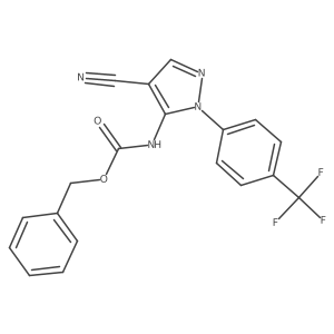 benzyl N-{4-cyano-1-[4-(trifluoromethyl)phenyl]-1H-pyrazol-5-yl}carbamate Structure