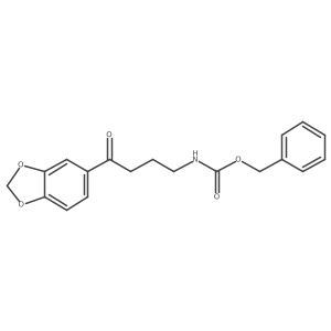 benzyl N-[4-(1,3-dioxaindan-5-yl)-4-oxobutyl]carbamate结构式