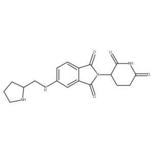 2-(2,6-dioxopiperidin-3-yl)-5-{[(pyrrolidin-2-yl)methyl]amino}-2,3-dihydro-1H-isoindole-1,3-dione结构式