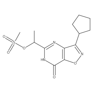 (S)-1-(3-Cyclopentyl-7-oxo-6,7-dihydroisoxazolo[4,5-d]pyrimidin-5-yl)ethyl methanesulfonate Structure