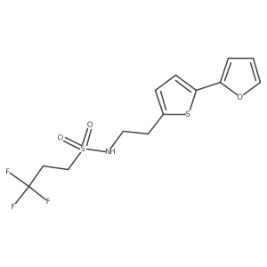 3,3,3-trifluoro-N-{2-[5-(furan-2-yl)thiophen-2-yl]ethyl}propane-1-sulfonamide Structure