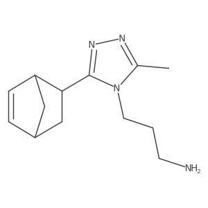 3-[3-(2-Bicyclo[2.2.1]hept-5-enyl)-5-methyl-1,2,4-triazol-4-yl]propan-1-amine结构式
