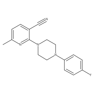 2-[4-(4-Fluorophenyl)piperazin-1-yl]-6-methylpyridine-3-carbonitrile Structure