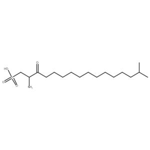 2-Amino-15-methyl-3-oxohexadecane-1-sulfonic acid结构式
