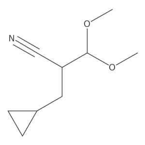 2-(Cyclopropylmethyl)-3,3-dimethoxypropanenitrile Structure