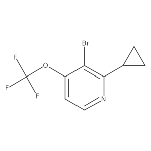 3-Bromo-2-cyclopropyl-4-(trifluoromethoxy)pyridine结构式