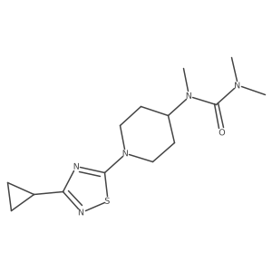 1-[1-(3-Cyclopropyl-1,2,4-thiadiazol-5-yl)piperidin-4-yl]-1,3,3-trimethylurea Structure