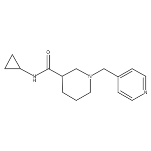 N-cyclopropyl-1-[(pyridin-4-yl)methyl]piperidine-3-carboxamide结构式