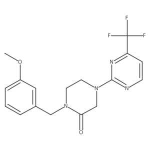 1-[(3-Methoxyphenyl)methyl]-4-[4-(trifluoromethyl)pyrimidin-2-yl]piperazin-2-one Structure