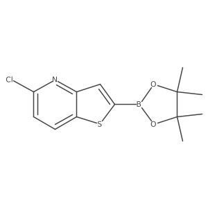5-Chloro-2-(tetramethyl-1,3,2-dioxaborolan-2-yl)thieno[3,2-b]pyridine结构式