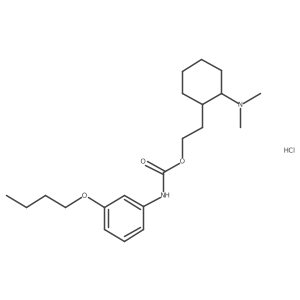 2-[2-(Dimethylamino)cyclohexyl]ethyl hydrogen (3-butoxyphenyl)carbonimidate--hydrogen chloride (1/1)结构式