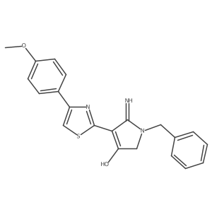 5-amino-1-benzyl-4-[4-(4-methoxyphenyl)-1,3-thiazol-2-yl]-1,2-dihydro-3H-pyrrol-3-one Structure