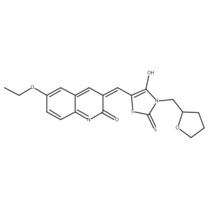 6-ethoxy-3-{[4-oxo-3-(tetrahydro-2-furanylmethyl)-2-thioxo-1,3-thiazolidin-5-ylidene]methyl}-2(1H)-quinolinone结构式