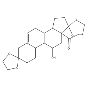 Dispiro[1,3-dioxolane-2,3a(2)-[3H]cyclopenta[a]phenanthrene-17a(2)(2a(2)H),2a(2)a(2)-[1,3]dioxolane], gon-5-ene-3,17-dione deriv. Structure