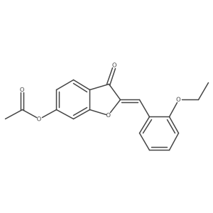 (Z)-2-(2-ethoxybenzylidene)-3-oxo-2,3-dihydrobenzofuran-6-yl acetate结构式