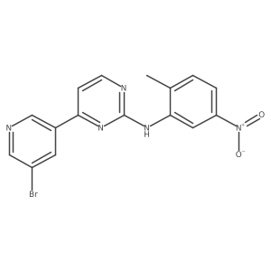 4-(5-bromopyridin-3-yl)-N-(2-methyl-5-nitrophenyl)pyrimidin-2-amine Structure