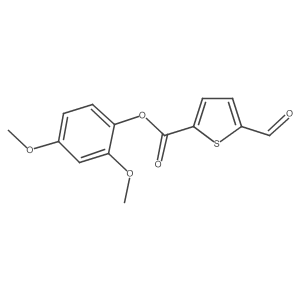 2,4-Dimethoxyphenyl 5-formyl-2-thiophenecarboxylate Structure