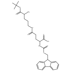 N2-Fmoc-N5-(4-Boc-aminobutyl)-L-glutamine结构式