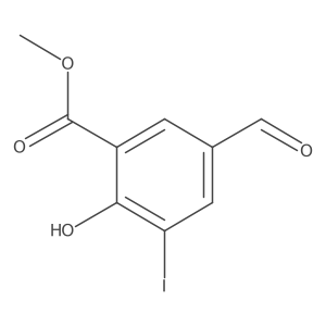 Methyl 5-formyl-2-hydroxy-3-iodobenzoate结构式