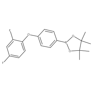2-[4-(2,4-Difluorophenoxy)phenyl]-4,4,5,5-tetramethyl-1,3,2-dioxaborolane结构式