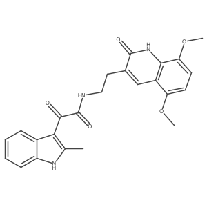 N-[2-(5,8-dimethoxy-2-oxo-1H-quinolin-3-yl)ethyl]-2-(2-methyl-1H-indol-3-yl)-2-oxo-acetamide结构式