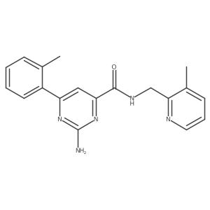 4-Pyrimidinecarboxamide,2-amino-6-(2-methylphenyl)-n-[(3-methyl-2-pyridinyl)methyl]-结构式