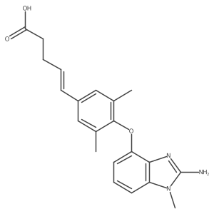 5-[4-[(2-Amino-1-methyl-1h-benzimidazol-4-yl)oxy]-3,5-dimethylphenyl]-4-pentenoic acid Structure
