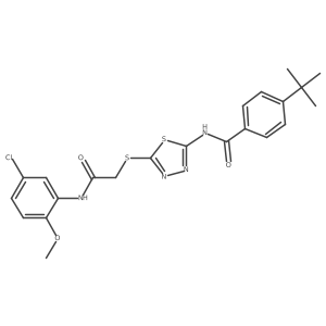 4-(tert-butyl)-N-(5-((2-((5-chloro-2-methoxyphenyl)amino)-2-oxoethyl)thio)-1,3,4-thiadiazol-2-yl)benzamide Structure