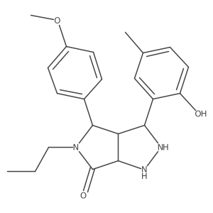 3-(2-Hydroxy-5-methylphenyl)-4-(4-methoxyphenyl)-5-propyl-1,2,3,3a,4,6a-hexahydropyrrolo[3,4-c]pyrazol-6-one Structure