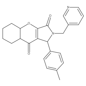 1-(4-methylphenyl)-2-(pyridin-3-ylmethyl)-4a,5,6,7,8,8a-hexahydro-1H-chromeno[2,3-c]pyrrole-3,9-dione结构式