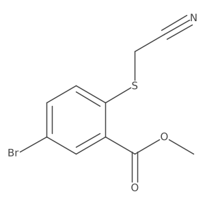 Methyl 5-bromo-2-(cyanomethylsulfanyl)benzoate结构式