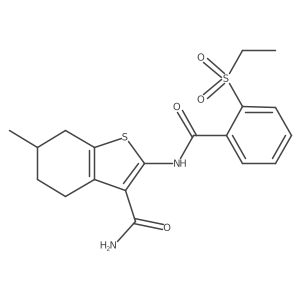 2-(2-(Ethylsulfonyl)benzamido)-6-methyl-4,5,6,7-tetrahydrobenzo[b]thiophene-3-carboxamide Structure