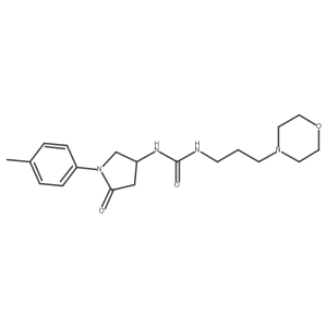 1-(3-Morpholinopropyl)-3-(5-oxo-1-(p-tolyl)pyrrolidin-3-yl)urea Structure