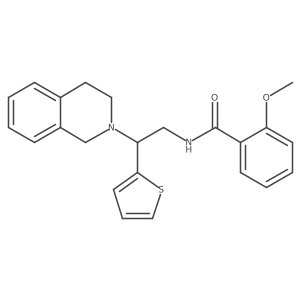 N-(2-(3,4-dihydroisoquinolin-2(1H)-yl)-2-(thiophen-2-yl)ethyl)-2-methoxybenzamide结构式