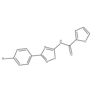 N-[3-(4-bromophenyl)-1,2,4-thiadiazol-5-yl]furan-2-carboxamide结构式