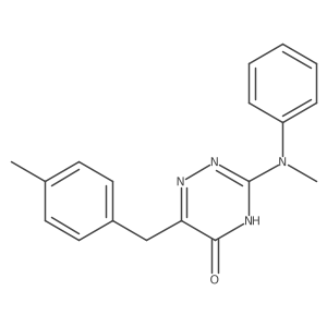 3-(methyl(phenyl)amino)-6-(4-methylbenzyl)-1,2,4-triazin-5(4H)-one结构式