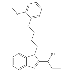 1-{1-[3-(2-methoxyphenoxy)propyl]-1H-benzimidazol-2-yl}propan-1-ol结构式