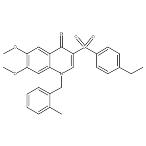 3-((4-ethylphenyl)sulfonyl)-6,7-dimethoxy-1-(2-methylbenzyl)quinolin-4(1H)-one结构式
