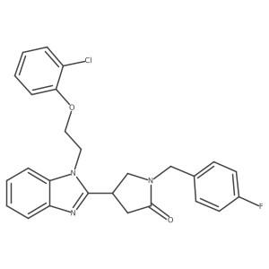 4-{1-[2-(2-chlorophenoxy)ethyl]-1H-benzimidazol-2-yl}-1-(4-fluorobenzyl)pyrrolidin-2-one Structure