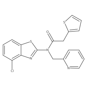 N-(4-chlorobenzo[d]thiazol-2-yl)-N-(pyridin-2-ylmethyl)-2-(thiophen-2-yl)acetamide Structure
