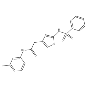 2-(2-(phenylsulfonamido)thiazol-4-yl)-N-(m-tolyl)acetamide结构式