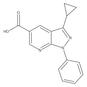 3-cyclopropyl-1-phenyl-1H-pyrazolo[3,4-b]pyridine-5-carboxylic acid Structure