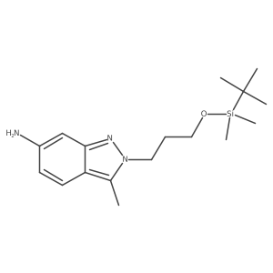 2-[3-[[(1,1-Dimethylethyl)dimethylsilyl]oxy]propyl]-3-methyl-2H-indazol-6-amine Structure
