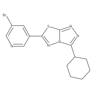 6-(5-Bromo-3-pyridinyl)-3-cyclohexyl[1,2,4]triazolo[3,4-b][1,3,4]thiadiazole结构式